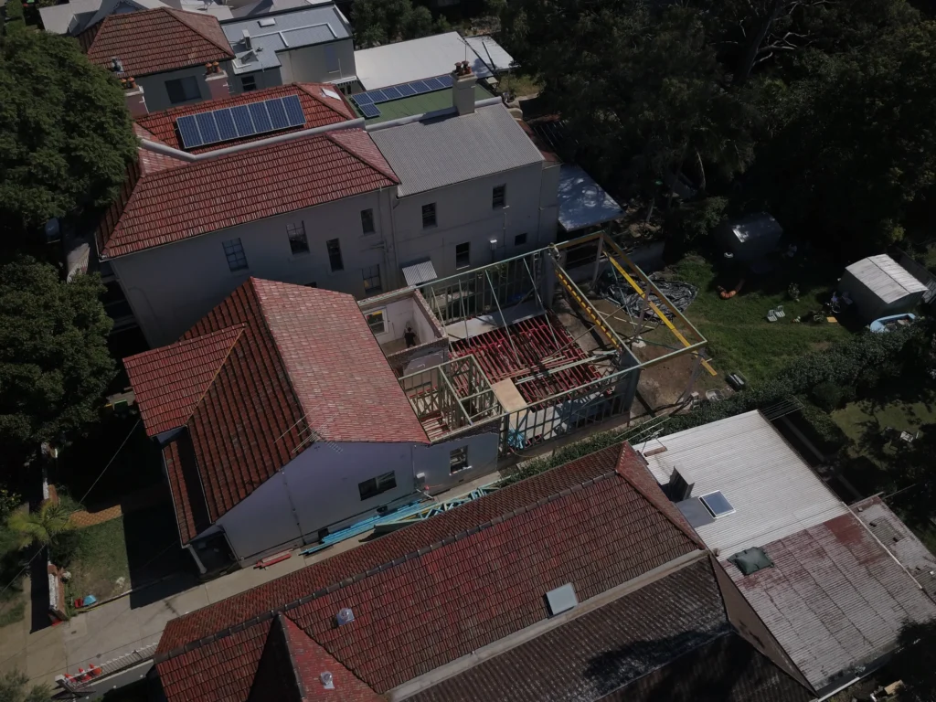 Summer Hill extension under construction by Canstruct Builders.